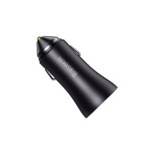 Автомобильное зарядное устройство Baseus Golden Contactor Max Dual Fast Charger Car Charger 60W USB+Type-C Серый