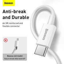 Кабель Baseus Superior Series Fast Charging Data Cable Type-C to Lightning PD 20W 1.5m Білий