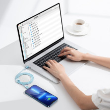 Кабель Baseus Crystal Shine Series Fast Charging Data Cable Type-C to Lightning PD 20W 1.2m Блакитний