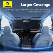 Сонцезахисна парасолька автомобільна Baseus CoolRide Windshield Sun Shade Umbrella Cluster Small Чорний