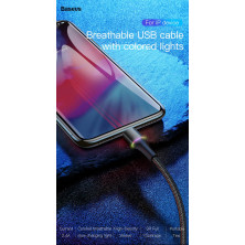 Кабель Baseus Halo Data Cable USB to Lightning 2.4A 0.5m Черный