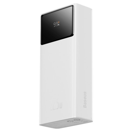 УМБ Baseus Star-Lord Digital Display 30000mAh 22.5W с технологией QC3.0+PD3.0 2USB+Type-C + Кабель USB to Type-C Белый