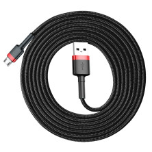 Кабель Baseus Cafule Cable USB to Micro USB 1.5A 2m Чорно-Червоний