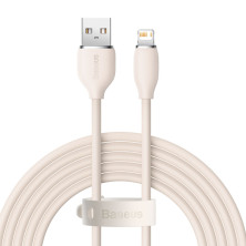 Кабель Baseus Jelly Liquid Silica Gel USB to Lightning 2.4A 2m Рожевий