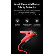 Пускозарядний пристрій Бустер Baseus Super Energy Pro+ Car Jamp Starter 3in1 12V 16000mAh 1600A з функцією Павербанка 65W 5V/3A та LED ліхтарика Чорний