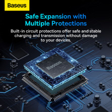 USB-хаб Baseus 4in1 AcmeJoy 4-Port Type-C HUB Adapter Type-C to USB3.0*4, Серый