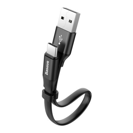 Кабель Baseus Nimble Portable Cable USB to Type-C 3A 0.23m Чорний