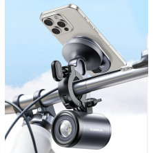 Тримач з ліхтариком телефону на велосипед Baseus PrimeTrip Series Dual-Color Bike Light 2-in-1 Set Чорний