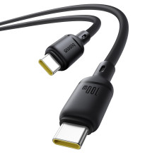 Кабель Baseus Silky Series Fast Charging Data Cable Type-C to Type-C 100W 20V 5A 2m Черный
