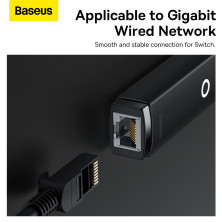 USB Переходник Baseus Lite Series Ethernet 1000 Mbps Type-C to RJ45 Черный