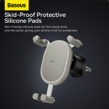 Автодержатель для телефона Baseus Stable Gravitational Car Mount Air Outlet в воздуховод Белый