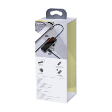 USB-хаб Baseus 5in1 Multi-functional 5-Port Type-C HUB Adapter Type-C to USB3.0*4, Type-C(PD)*1 Сірий