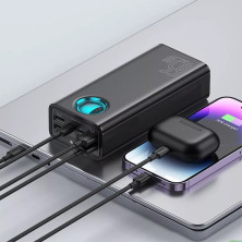 УМБ Baseus Amblight 26800mAh 65W 6A з технологією QC3.0+PD3.0 4USB+Type-C+ кабель Type-C to Type-C 100W 20V/5A 1м Чорний
