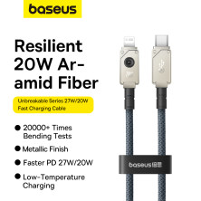 Кабель Baseus Unbreakable Series Fast Charging Data Cable Type-C to Lightning PD 20W 2m Серый