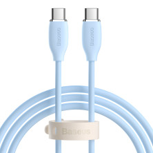 Кабель Baseus Jelly Liquid Silica Gel Fast Charging Data Cable Type-C to Type-C 100W 20V 5A 1.2m Синий