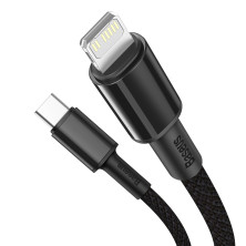 Кабель Baseus High Density Braided Fast Charging Data Cable Type-C to Lightning PD 20W 2m Черный