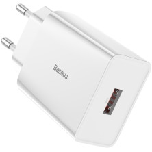 Сетевое зарядное устройство Baseus Speed Mini QC Single U QC3.0 18W USB 3A Белый