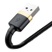 Кабель Baseus Cafule Cable USB to Lightning 1.5A 2m Чорно-Золотий