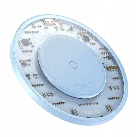 Бездротовий зарядний пристрій Baseus Simple 2 Wireless Charger з технологією Qi 15W Блакитний