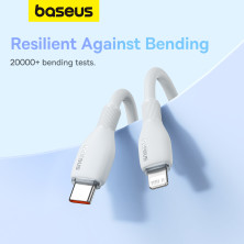 Кабель Baseus Pudding Series Fast Charging Data Cable Type-C to Lightning PD 20W 1m Белый