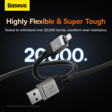 Кабель Baseus CoolPlay Series Fast Charging Cable USB to Lightning 2.4A 1m Чорний