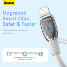 Кабель Baseus Pudding Series Fast Charging Data Cable USB to Lightning 2.4A 2m Білий