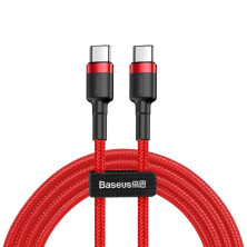 Кабель Baseus Cafule Flash Charging Data Line Cable Type-C to Type-C PD 2.0 QC 3.0 60W 20V 3A 1m Червоний