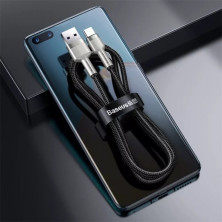 Кабель Baseus Cafule Metal Data Cable USB to Type-C 66W 11V 6A 0.25m Черный