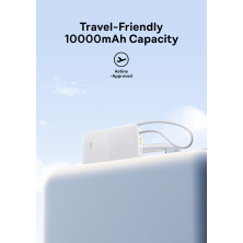 УМБ Baseus EnerFill FC51 Bipow2 Pro 10000mAh 22.5W 2.4A с технологией QC3.0+PD3.0 та Type-C кабелем 22.5W Белый