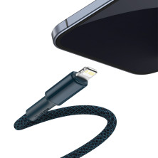 Кабель Baseus High Density Braided Fast Charging Data Cable Type-C to Lightning PD 20W 2m Синій