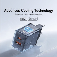 Мережевий зарядний пристрій Baseus Cube Fast Charger QC3.0+PD3.0 30W USB+Type-C 3A Чорний