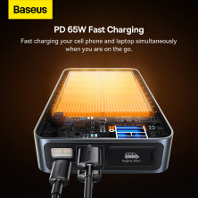 Пускозарядний пристрій Бустер Baseus Super Energy Pro+ Car Jamp Starter 3in1 12V 16000mAh 1600A з функцією Павербанка 65W 5V/3A та LED ліхтарика Чорний