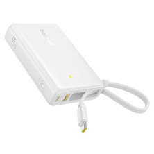 УМБ Baseus PicoGo Digital Display 10000mAh 45W 3A з технологією QC3.0+PD3.0 і Type-C кабелем 45W Білий