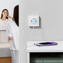 Сетевое зарядное устройство Baseus GaN5 Fast Charger 1C PD3.0 30W Type-C 3A Голубой