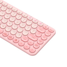 Клавіатура бездротова Baseus K01A Wireless Tri-Mode Keyboard 2.4G/BT1+BT2 Рожевий