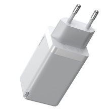 Сетевое зарядное устройство Baseus Quick GaN2 Pro QC4.0+PD3.0 65W USB+2Type-C 5A + кабель Baseus Type-C to Type-C 100W 20V/5A 1м Белый