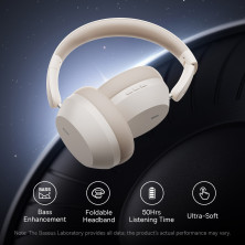 Беспроводные Bluetooth наушники Baseus Bass 35 Max Wireless Headphone Белый
