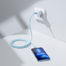 Кабель Baseus Crystal Shine Series Fast Charging Data Cable Type-C to Lightning PD 20W 2m Блакитний