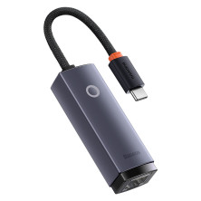 USB Переходник Baseus Lite Series Ethernet 1000 Mbps Type-C to RJ45 Серый