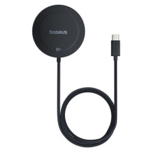 Бездротовий зарядний пристрій Baseus Simple Mini4 Magnetic з функцією MagSafe і Qi2 15W Чорний
