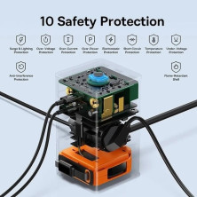 Сетевое зарядное устройство Baseus GaN5 PowerCombo Digital PowerStrip 65W 2AC+USB+Type-C + кабель Baseus Type-C to Type-C 100W 20V/5A 1м Черный
