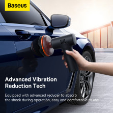 Аккумуляторная полировальная машинка для автомобиля Baseus NeoPower Wireless Mini Car Waxer Lite 30 Вт 30 минут 2 насадки Черный
