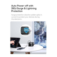 Сетевое зарядное устройство Baseus PowerCombo Cube PowerStrip 30W 3AC+2USB+2Type-C 3A Черный