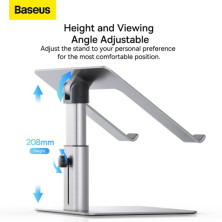 Підставка для ноутбука Baseus Metal Adjustable Laptop Stand Сріблястий