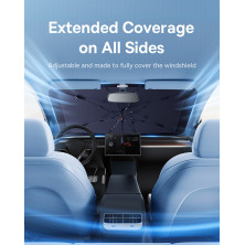 Сонцезахисна парасолька автомобільна Baseus CoolRide Doubled-Layered Windshield Sun Shade Umbrella Mega Cluster Large Чорний