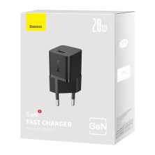 Мережевий зарядний пристрій Baseus GaN5 Fast Charger 1C PD3.0 20W Type-C 3A Чорний
