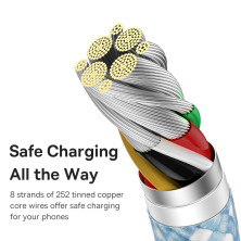 Кабель Baseus Dynamic Series Fast Charging Data Cable USB to Type-C 100W 20V 5A 1m Голубой