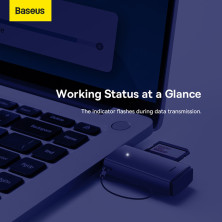 Кардрідер Baseus Lite Card Card Reader USB, SD/TF Cards Сірий