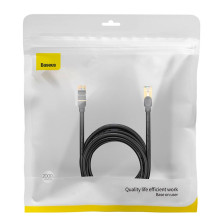 Кабель Baseus High Speed CAT7 Seven Types RJ45 10Gigabit Network Cable Ethernet Круглый 20m Черный