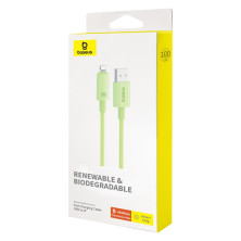 Кабель Baseus Habitat Series Fast Charging Data Cable USB to Lightning 2.4A 1m Салатовий